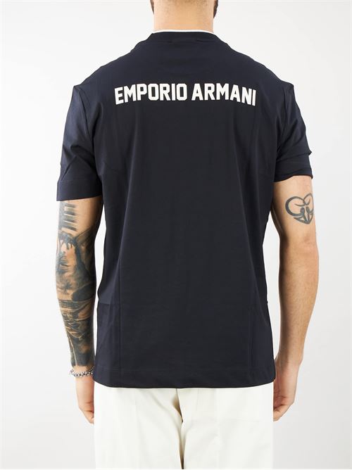 T-shirt con aquila sul petto e logo lettering sul retro Emporio Armani EMPORIO ARMANI | T-shirt | 3D1T731JPZZ9R5